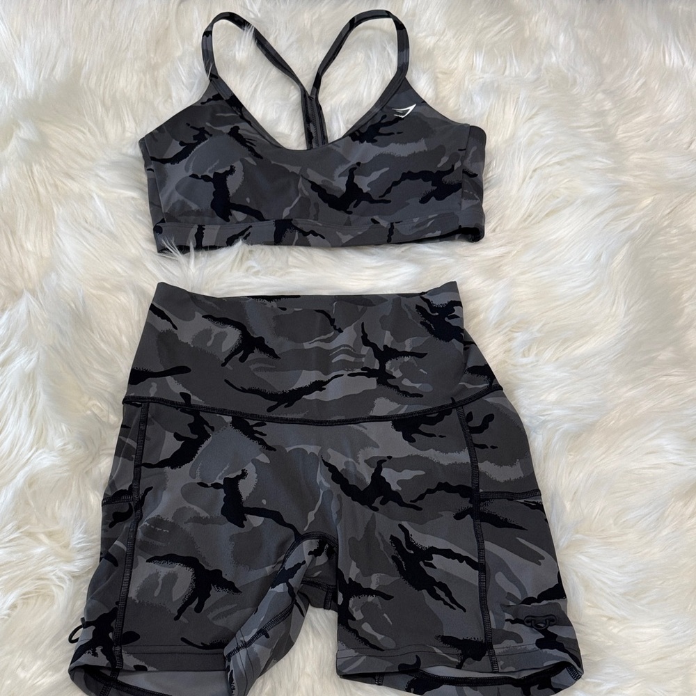 Gymshark Legacy tight shorts and legacy sports bra
